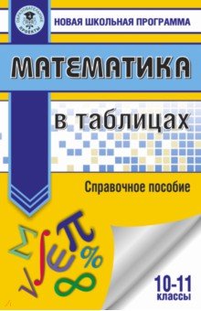 №6721: Математика в таблицах. 10-11 классы (2016)