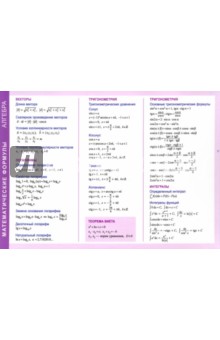 №7204: Математические формулы. Алгебра. Справочные материалы, А5 (2020)