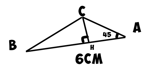 Треугольник АВС имеет площадь 6 см2, при этом длина АВ равна 6 см, угол ВАС равен 45